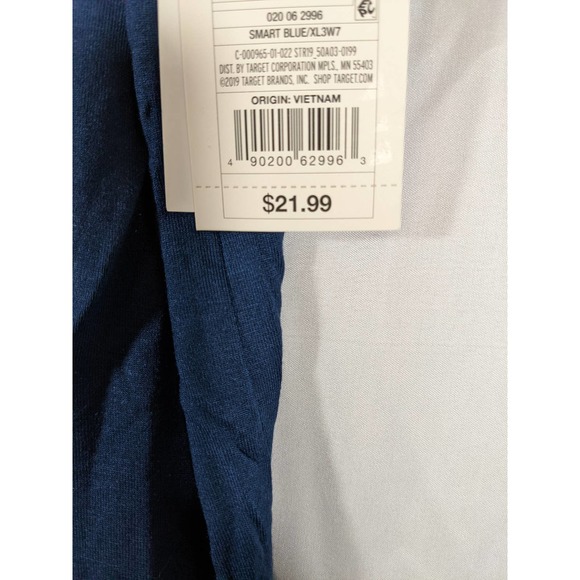 Pajama Top Notch Collar Button Front Coat Stars Above Blue M PJ - New with tags - Picture 7 of 12